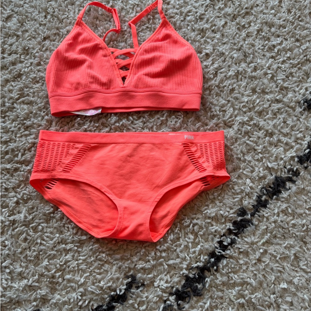 Vibrant Coral Bikini Set